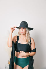 Chelsea Straw Rancher Hat In Black