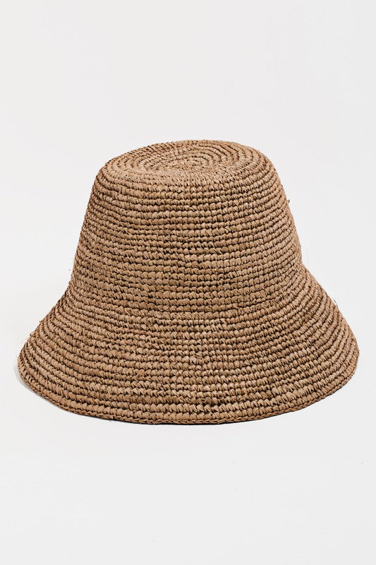 Daisy Straw Bucket Hat
